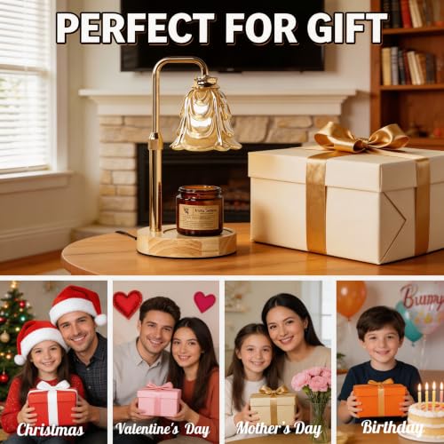ilhuihui Candle Warmer Lamp with Timer and Wireless Remote Control,Dimmable Candle Warmer for Jar Candles,New Home Decor,Birthday Gifts for Women Mom, House Warming Gifts New Home Decor with 2 Bulbs by ilhuihui - Used condition - Image 8