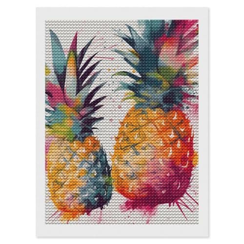 Peinture diamant 5D kit complet adultes motif ananas fruits tropicaux