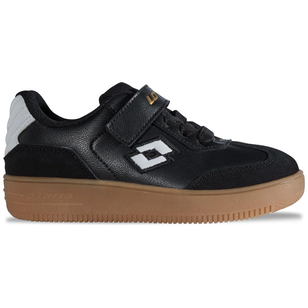 Lotto Unisex Kid's Makera K Sneaker, Black White, 12.5 UK Child