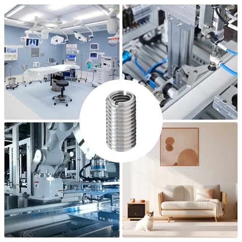 10 Stück GewindehüLse M10 auf m8 Mirror,Einschraubmutter M8 Gewindeadapter,GewindeeinsäTze Adapter Gewindereparatursatz,Helicoil M8 Metall Gewindebuchsen für Automobilen Dampfturbinen Mechanischen