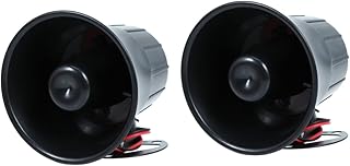 Hemobllo 2 Peças Buzina De Alarme De Veículo Alto Amplificador De Carro Buzina De Alarme De Automóvel Alarme De Aviso Buzina De Motocicleta Buzina De Carro Para Alto-Falante De Carro