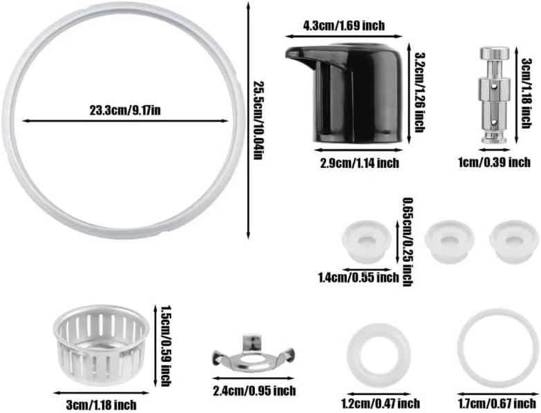 Electric Pressure Cooker Valves Cooker Replacement Set Pressure Valves Compatible with 8QT