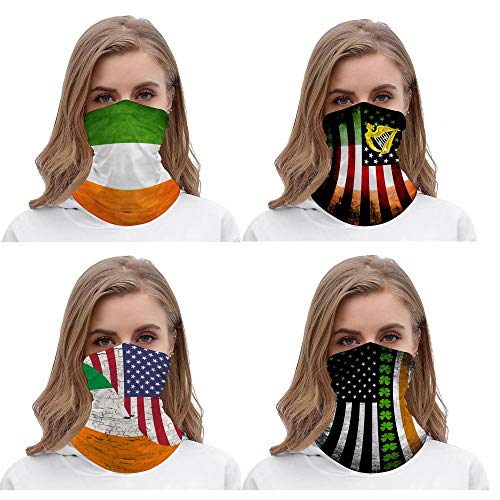Image of 4Pcs Magic Headwear Neck Gaiter Tube Scarf Headbands Bandana Balaclava for Outdoor Running Cycling Skating Work Out