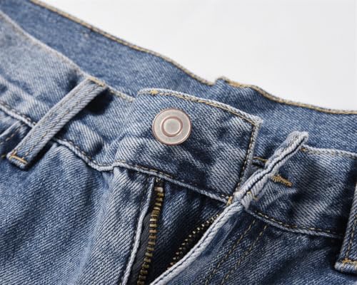 Men Ripped Jeans High Street Slim Daily Breathable Straight Solid Style Vitality Hip-Hop Jeans4