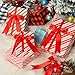 Riceshoot 24 Pcs Satin Ribbon Bows 5x7'' Self Adhesive Satin Bows for Gift Wrapping Premade Ribbon with Double Sided Tape for Crafts Wedding Christmas Birthday Gift Wrap(Red,1.57 Inch Wide)