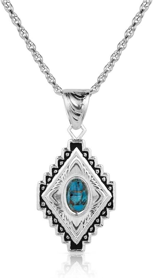 Montana Silversmiths Diamond of the West Turquoise Necklace - NC5661