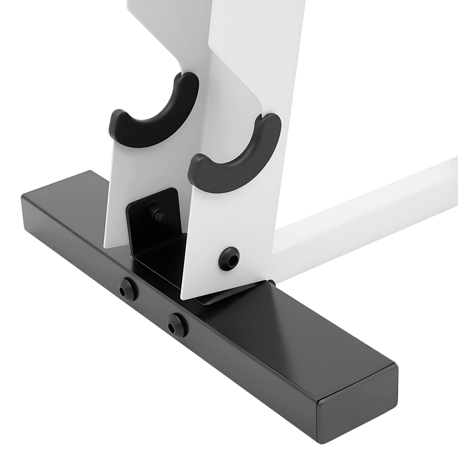 A-Frame - Supporto per manubri a 5 livelli, in acciaio, fino a 100 kg, autoportante, per palestra domestica e palestra, supporto per manubri esagonali e in neoprene, bianco