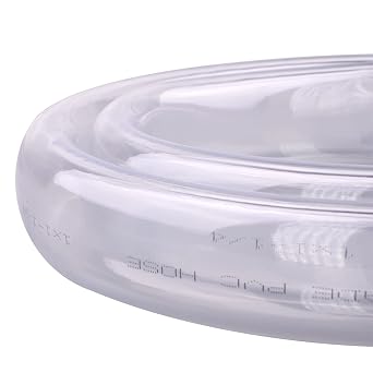 DERNORD PVC Tubing 1ID X 1 1/4OD Flexible Clear Vinyl Hose 5 Feet for Food Grade