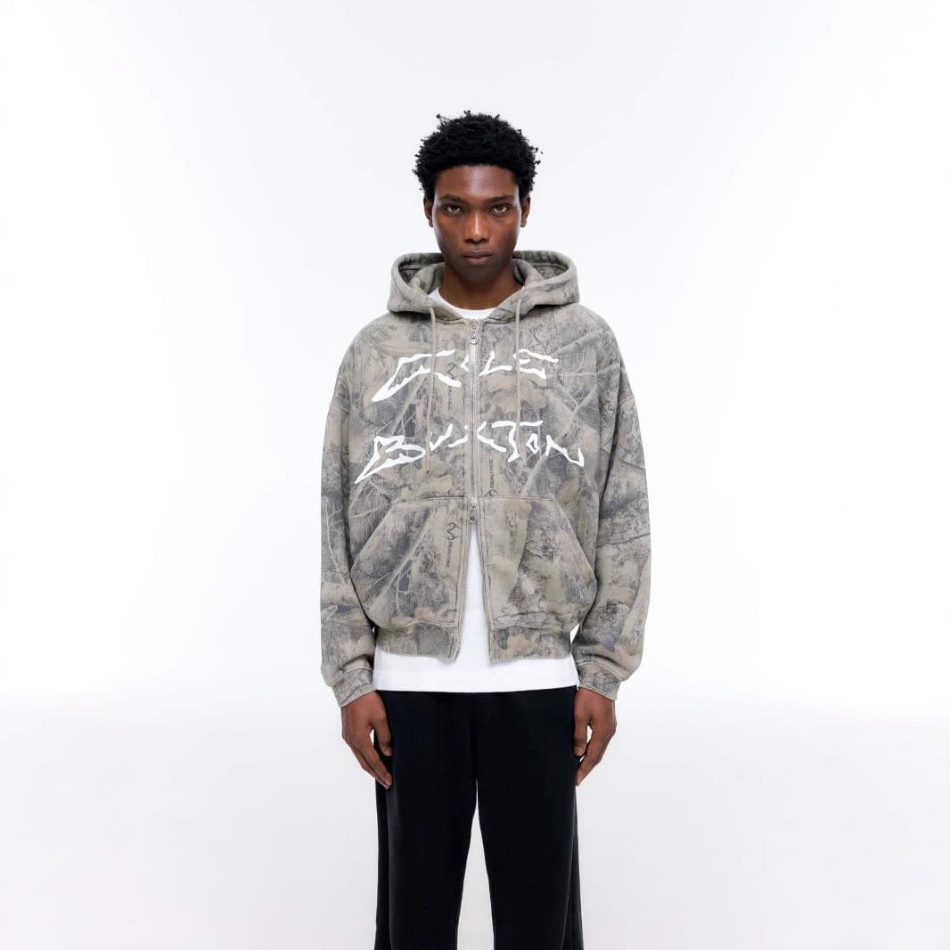 Obenie Men's patterned long sleeved sweatshirt street wear hoodie sweatshirt hip-hop fashion Y2K hoodie