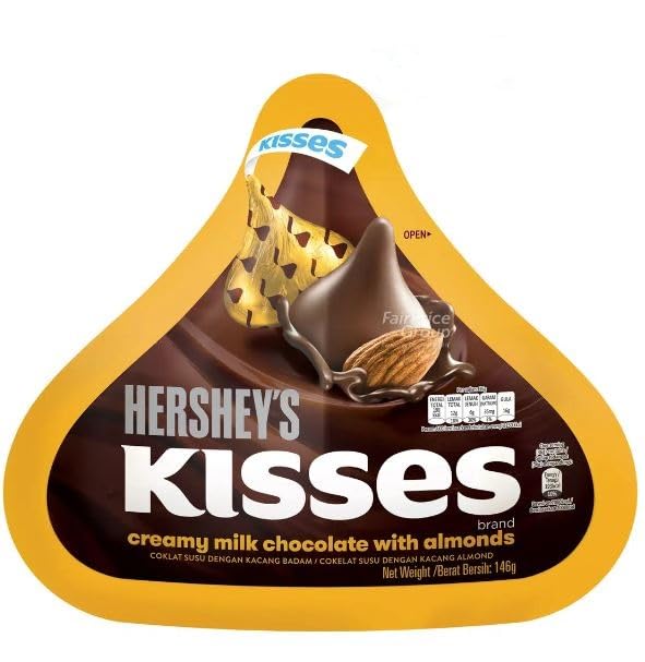 Creamy Milk Chocolate with Almonds Kisses146 gm (Pack of 1) (Imported) (B0D575TC57) Amazon Price History, Amazon Price Tracker