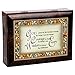 Cottage Garden Serenity Prayer Italian Style Burlwood Finish Decorative Jewel Lid Musical Jewelry Box - Plays How Great Thou Art