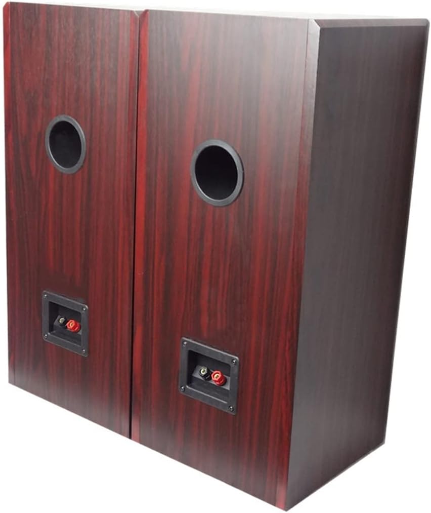 80W 8 Inch High Medium and Low Three-Way Frequency Bookshelf HiFi Speaker Wooden Passive Floor Front Speaker