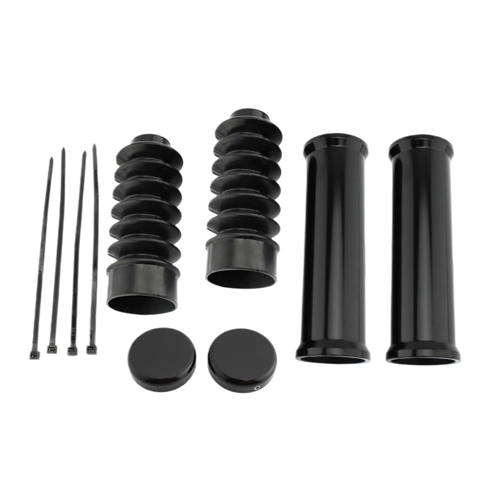 Adatto Per Harley Davidson Sportster XL883 XL1200 1988-2013 Per FXD 1995-2005 Copertura Forcella Anteriore Protezione Per Moto SOFFIETTI FORCELLA IN GOMMA Copri Forcelle(A)