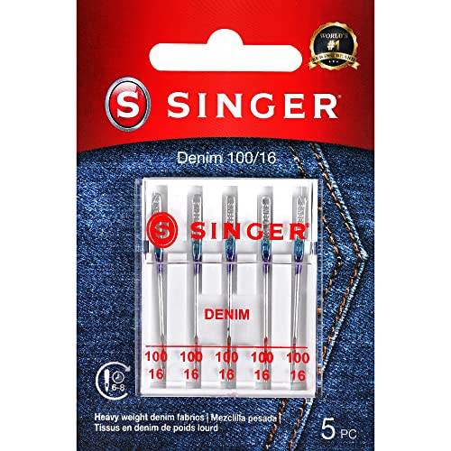 SINGER Denim Sewing Machine Needles Size 100/16-5 Count