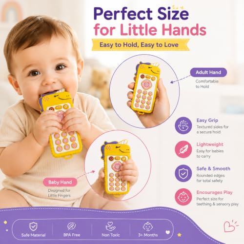 Image of CHICAGOZONE Premium Baby Silicone Teether Ring Toy - BPA Free Soft Teething Toy for Infants, Multi-Texture Sensory Chew Toy, Easy Grip Teether for Babies 3-12 Months, Cute Animal Design (Multicolor) (YELLOW KITTY)