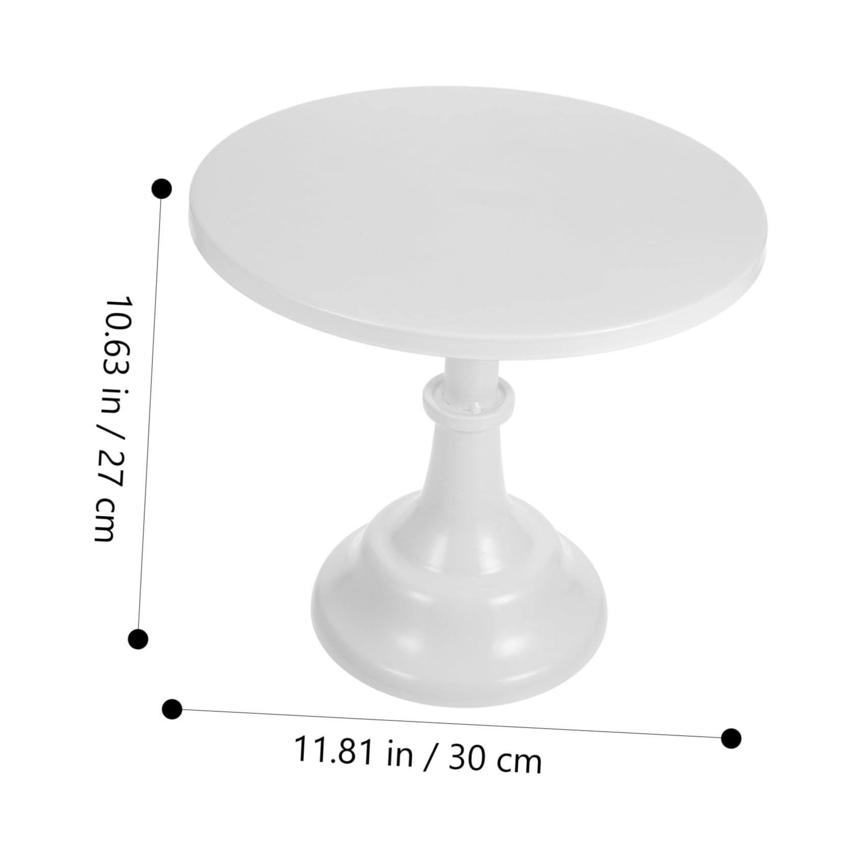 COLLBATH Alzatina per Dolci Rotonda in Ferro Stile Europeo per Feste | Vassoio da Portata Bianco, Capienza Ampia, per Compleanni e Party, Supporto Decorativo per Dessert