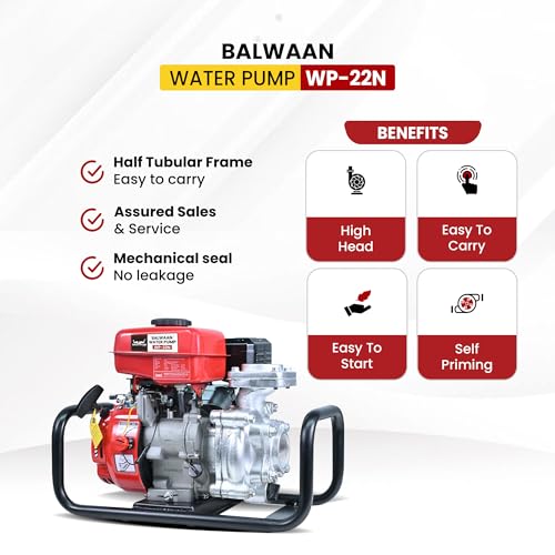 Image of Balwaan Krishi 2x2 Petrol Water Pump 4-Stroke |Centrifugal Pump| WP-22N | WP-22N