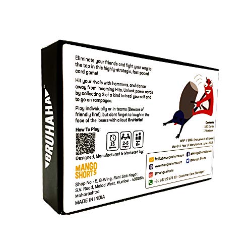 Image of Bruhaha Card Game For Family & Kids Age 9 Years & Up|A Party Game For Adults|Fun For Family & Friends|Corporate Gift Ideas|Made In India|Gift Ideas|Pack of 1