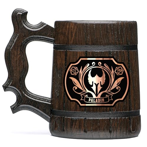 Jarra de Cerveza de Madera Paladin 17oz Dungeons & Dragons miniatura 1