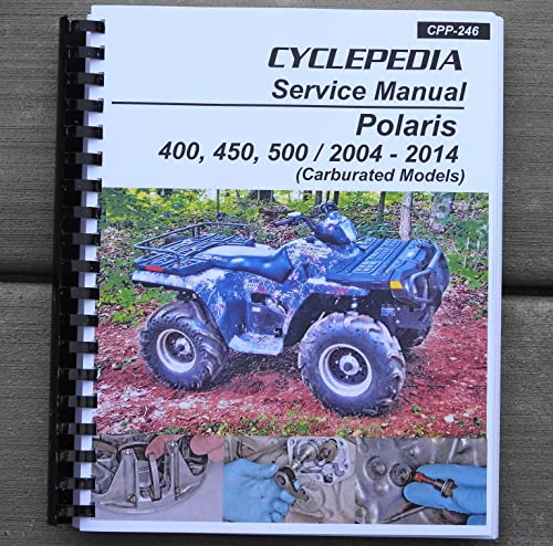 i5motorcycle Service & Repair Manual for Polaris Sportsman 400 450 500 Carb Quad ATV 2004-2014