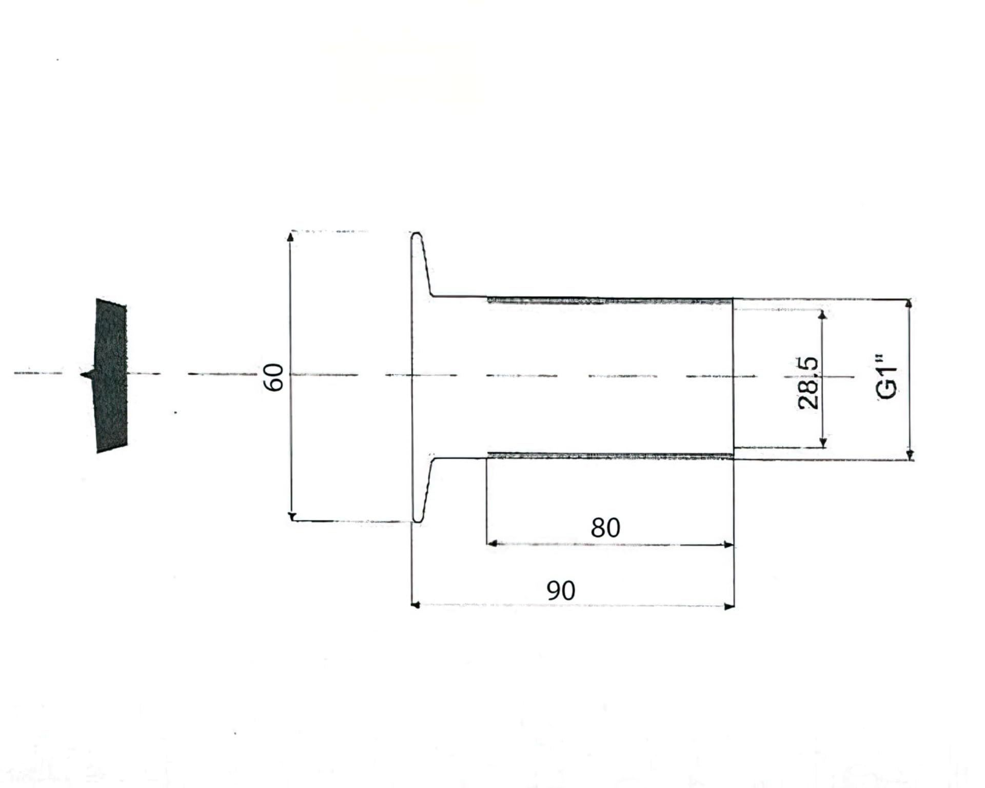 L'ARTISTICA F.LLI PERINCIOLI | Piletta in Ottone con Tappo da 1", Piletta in Ottone Senza Tappo per Fontane da Esterno, 66,5x59,4mm