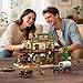 INSOON Western Saloon Building Set with LED Light, Wild West Building Block Toy 1727 PCS, Old West Construction Model with Horse Stable Carriage Cowboy Hat, House Building Kit for Adults Teens 12+