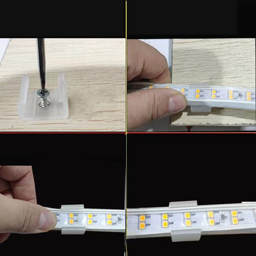 50 Pack Christmas Light Clips LED Strip Lights Mounting Brackets — Amazon image 4