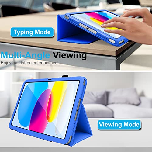 TECHGEAR Leather Case for Apple iPad 11th Gen (2025 A16) & 10th Gen (2022), PU Slim Folio Smart Cover with Stand, Hand Strap - Image 4