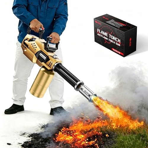 Dutywand Propane Torch Weed Burner High Output Flamethrower Detachable Long Arm Heavy Duty Blow Torch for Kitchen Garden Wood Melting Camping Outdoors RV Campfire(Propane Tank NOT Included)