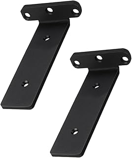 Kichvoe 2pcs Shelf Bracket Metal Corner Brackets Black Stand Decorative Shelf Angle Brackets for Bookshelf Shelf Hidden Brackets Floating Shelf Hardware Supports Metal Brackets for Shelves