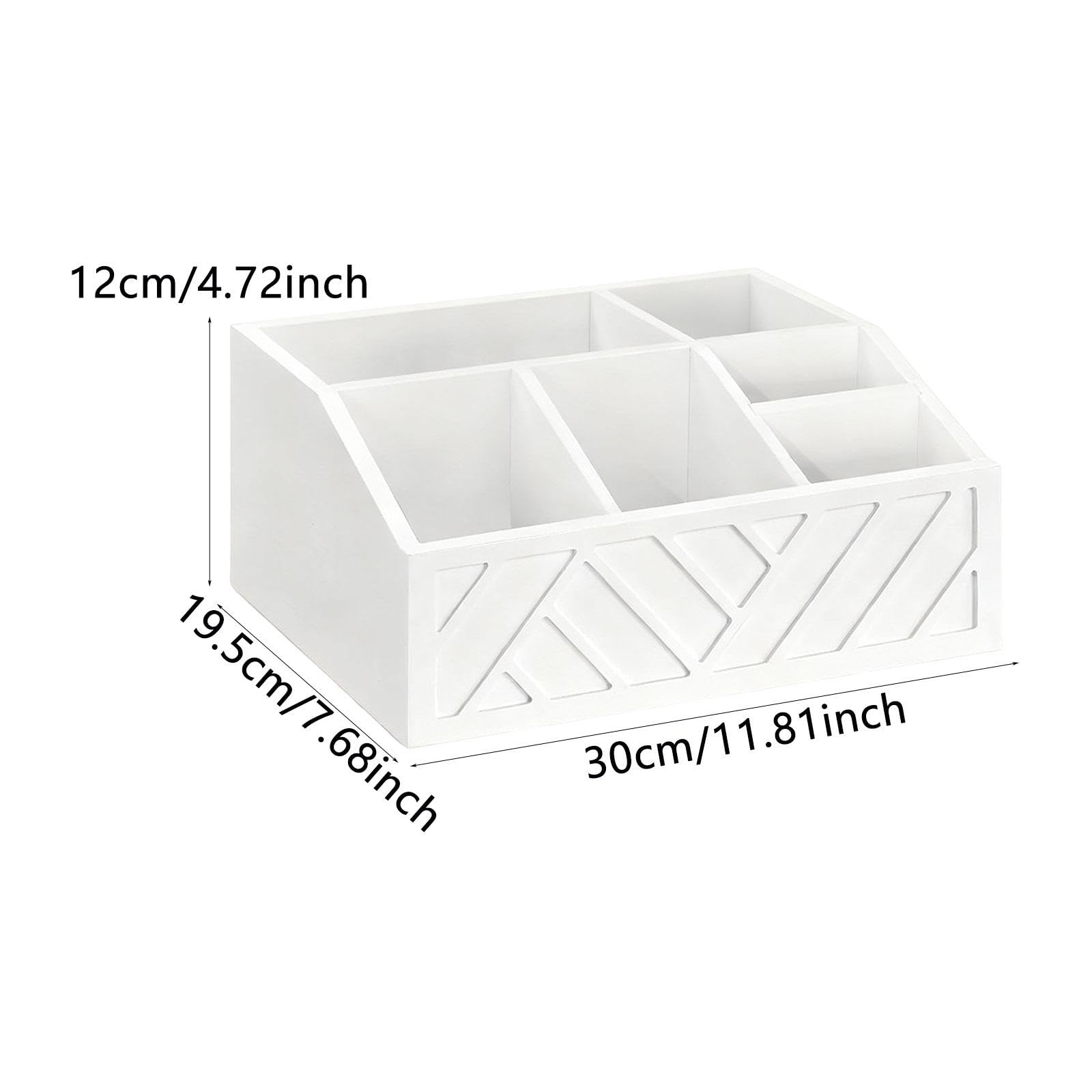 Coffee Station Organizer Organizador Multifuncional para Café y Té, Caja Portátil de Madera para Almacenar Condimentos, para Infusiones Azucarillos Tazas Cápsulas, Blanco