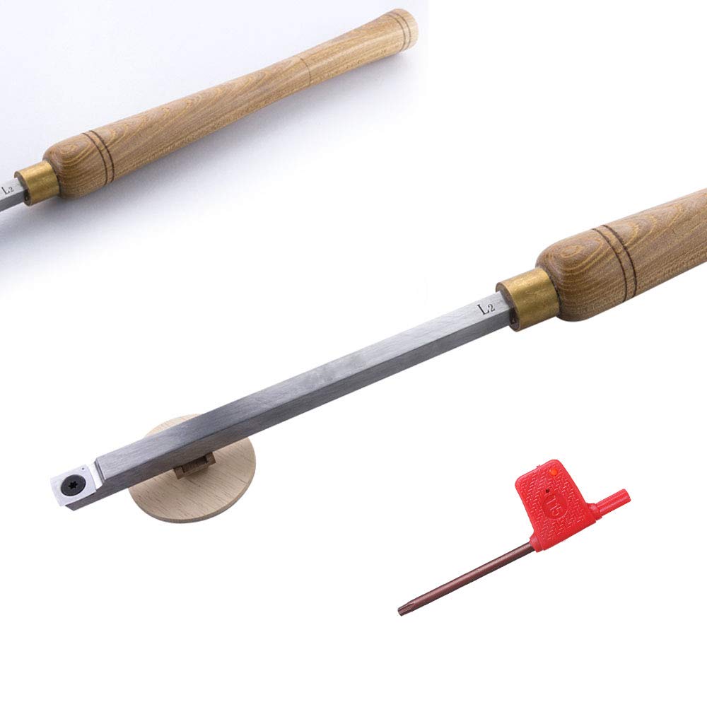 Scalpello per Tornio, Utensile per Tornitura Quadrato per Legno, Scalpello per Tornio con Punta con Inserto in Carburo Quadrato a Bordo Dritto da 14 Mm per Hobbisti Del Legno, Fai da Te, Fale