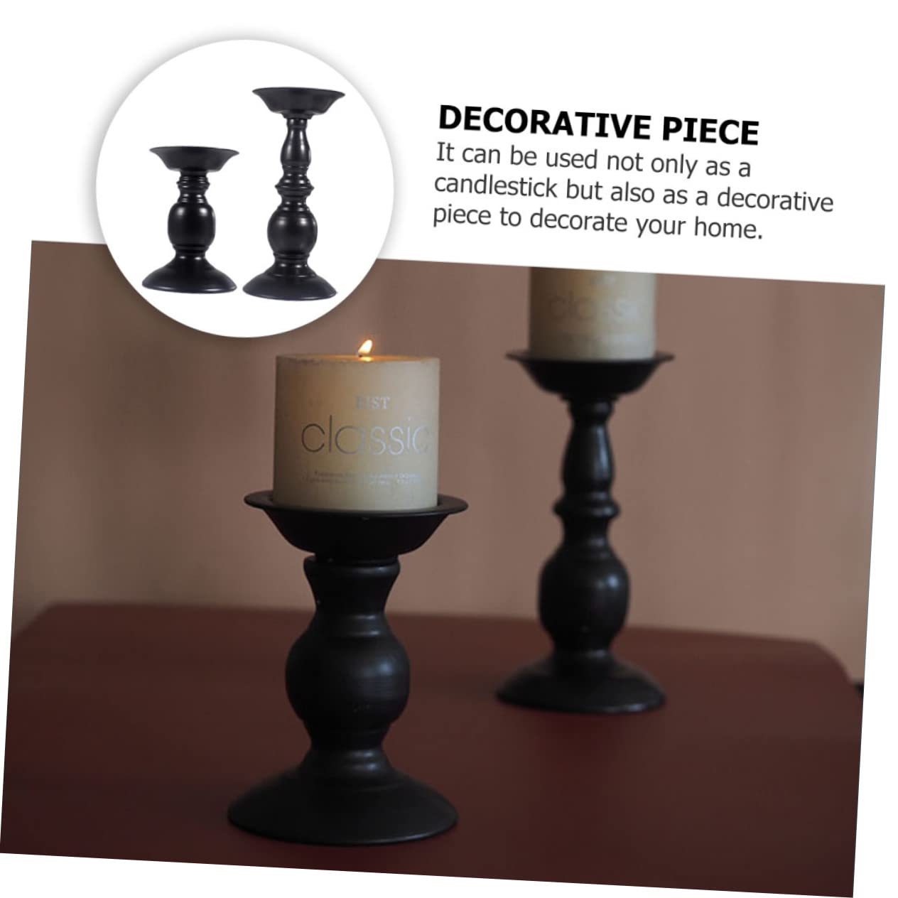 Candelabro de Hierro Estilo Europeo Retro, 2 Unidades
