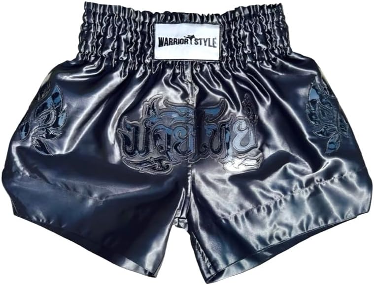 Muay Thai Shorts, Traditional Cut, Lightweight Satin, Regular Fit, Kickboxing & Training Shorts
