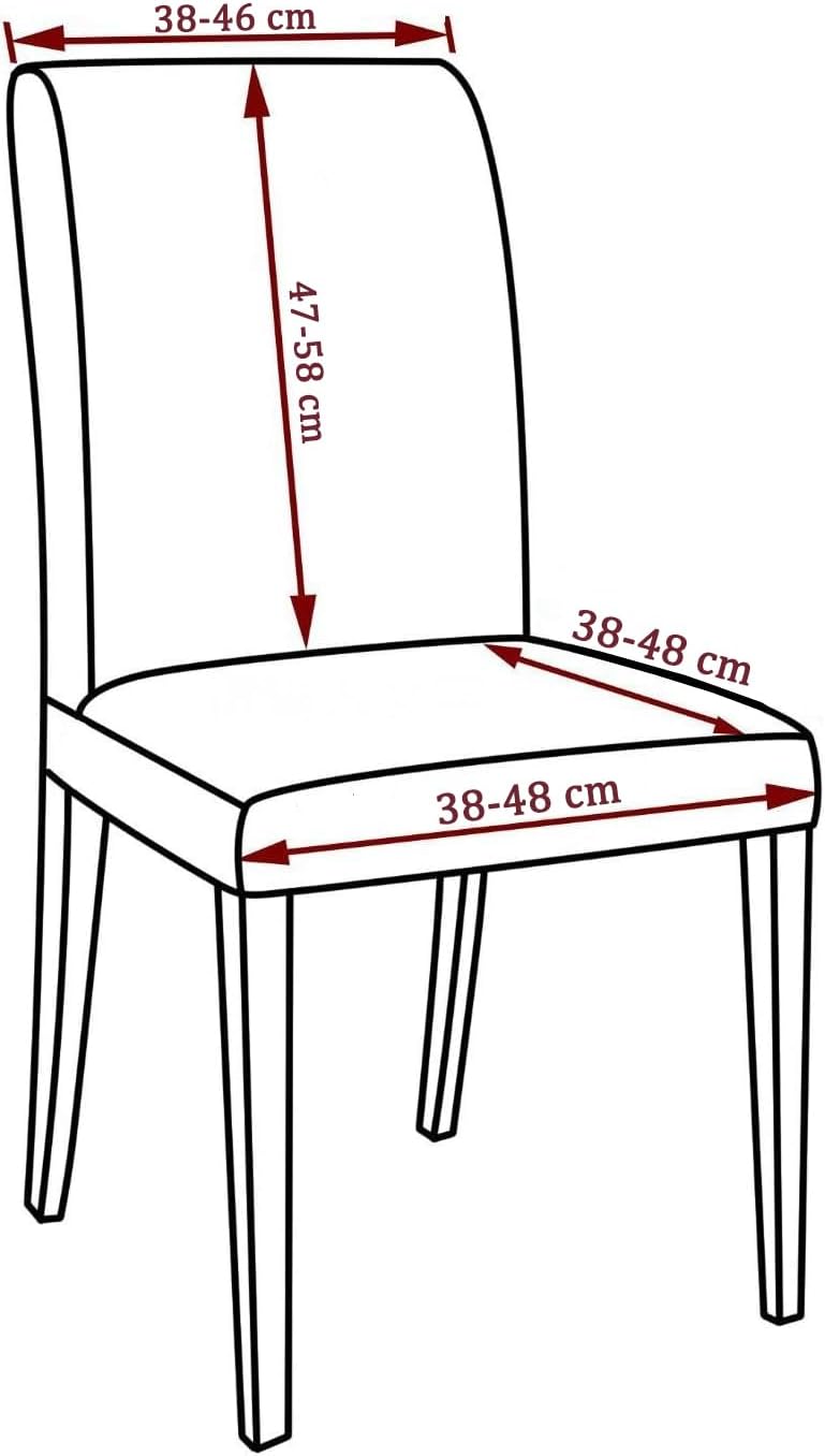 PU Faux Leather Waterproof Stretch Dining Chair Cover Chair Protector Slipcovers Covers (Cream, 4)