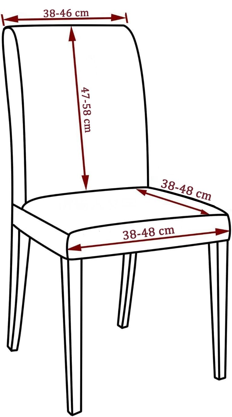 impermeabile in pelle sintetica PU elasticizzato sedia da pranzo sedia per proteggere Slipcover (Marrone)