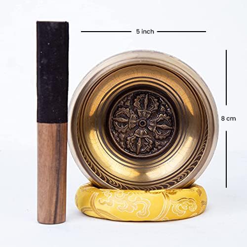 Himalayan Bazaar Nagy Tibeti Hangtál Szett - Bronz, 5 Hüvelykes - Meditációhoz, Relaxációhoz - Mantra Mintával, Selyempárnával
AI: Himalaya