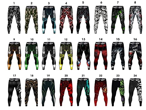 Calça Leg Masculina de Compressão Esportiva Estampadas (Ref.11, M-40-42)