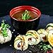 Luxshiny 3 Set Japanese Style Miso Soup Bowls Lids Bowls Hot Pot Rice Noodles Salad Traditional Lacquered Design Microwave Dishwasher Safe