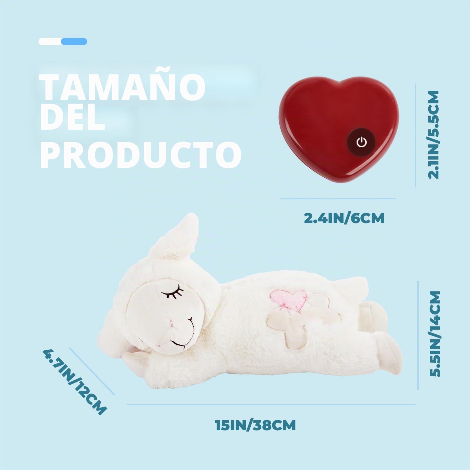 AFP Juguetes Interactivos Para Perros Little Buddy Heart Beat Sheep