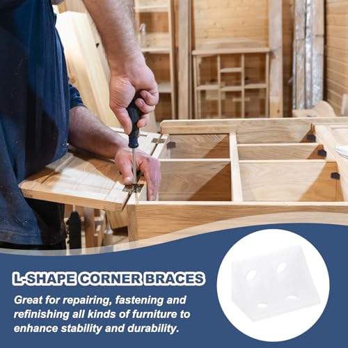 Équerres d'angle en plastique transparent pour stabiliser les étagères de la maison - 6