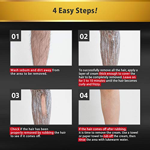 [Japanese Quality] NULL Hair Removal Cream for Men. Works great approx. 5 mins on pubic hair, body, arms, legs, and male chests. Large 7.05 oz, Painless, Aloe Vera, Depilatory cream - Thumbnail 7