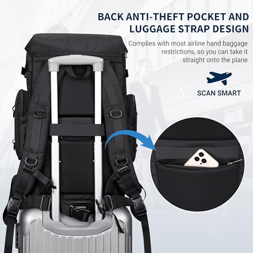 Image of WITZMAN Travel Backpack for Men Convertible Carry On Luggage Backpack fit 17 Inch Laptop for Airplane