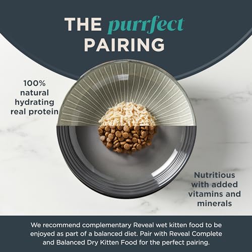 Reveal Natural Wet Kitten Food, 12 Count, Grain Free Wet Kitten Food, Limited Ingredient Canned Food for Kittens, Chicken Breast in Broth, 2.47 oz Cans