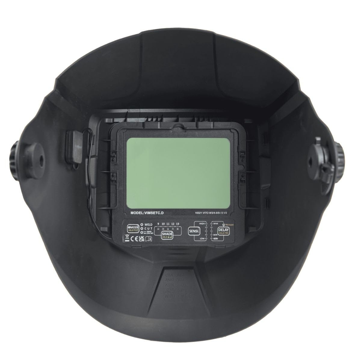 Máscara de soldadura electrónica True Color Din 4-13 - Casco de soldadura autooscurecimiento LCD Protección Rayo UV IR, Soldadura MIG MAG TIG MMA Molienda VITO