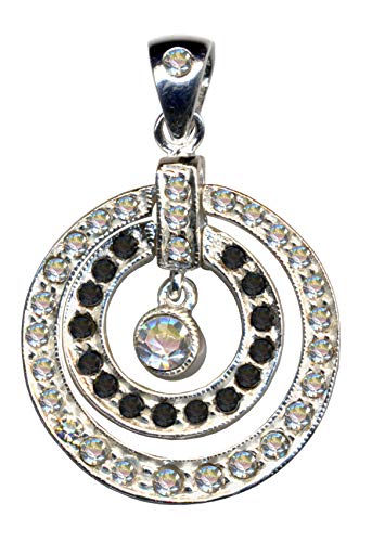 Pendentif en argent sterling 925 sous forme de cadeau idéal au style contemporain bicolore