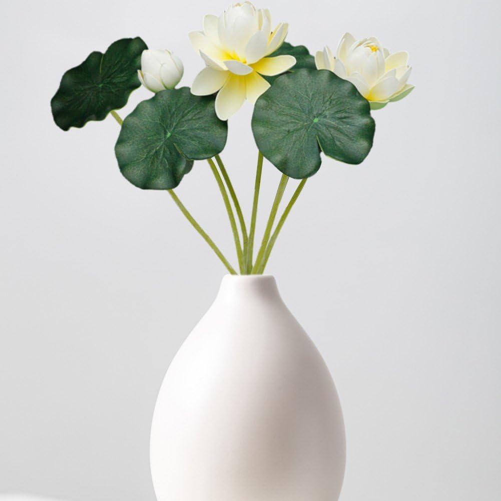 Amazon｜人工蓮 造花 曲げ可能 蓮の花束 本物そっくり スイレン 人工花