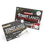 DENKRIESEN - Spar-Set Eve - Stadt Land VOLLPFOSTEN® Bundle Christmas A4 & Silvester A5 Edition | Stadt Land Fluss Spiel | Familienspiel & Partyspiel | Gesellschaftsspiel Weihnachten & Neujahr