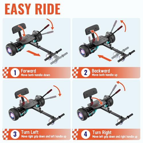 Image of CBD Scooter with Corlorful LED Lights,6.5 inch Wheels, Dual 300W Motor Scooter for Kids Girls Boys Adults, All Ages