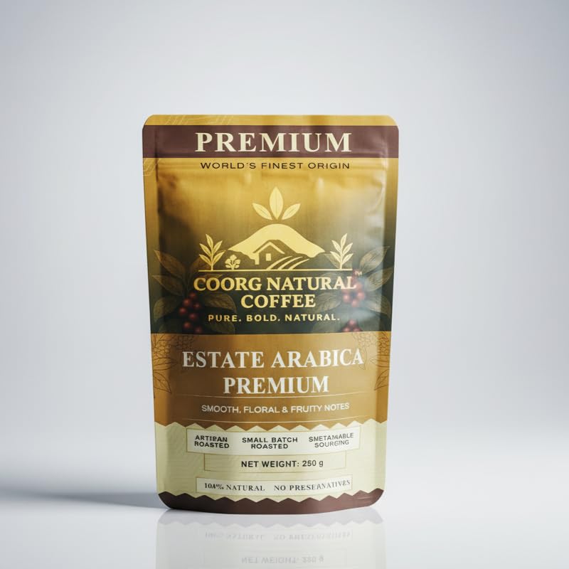 Coorg Natural Estate Arabica Premium Filter Coffee Powder 250 Gram, Pure 100% Arabica Beans with Floral Aroma from Coorg India, Medium Roast, Ground-picture-15